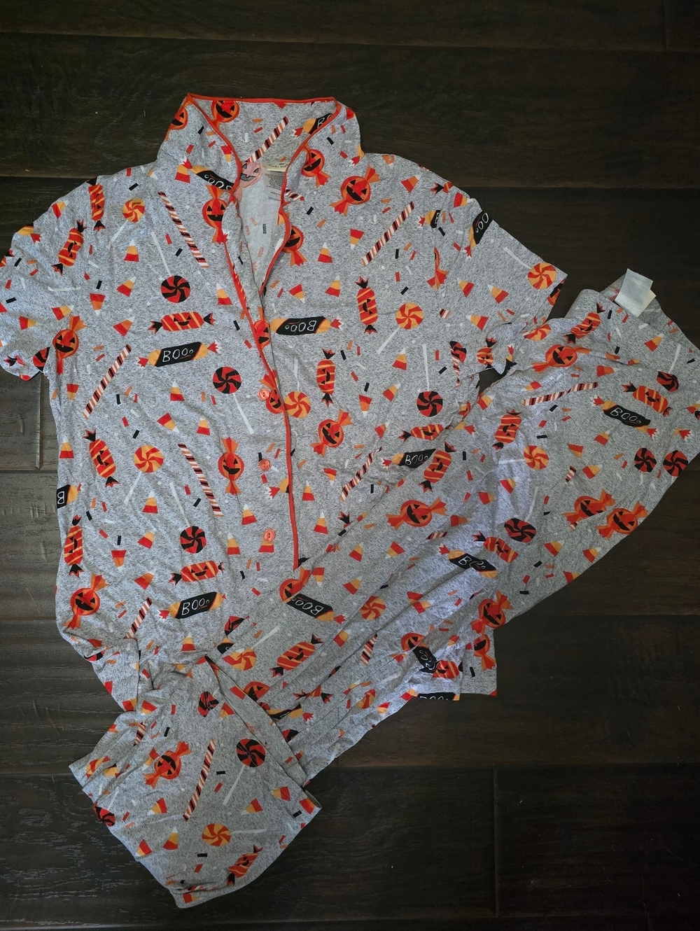 Munki Munki Nite Nite Womens Stretchy Soft Halloween Sleepwear Set Large